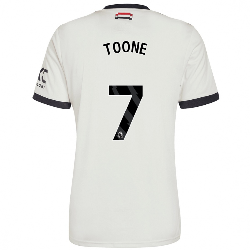 Kids Football Ella Toone #7 Off White Third Jersey 2024/25 T-Shirt Uk