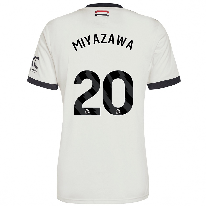 Kids Football Hinata Miyazawa #20 Off White Third Jersey 2024/25 T-Shirt Uk