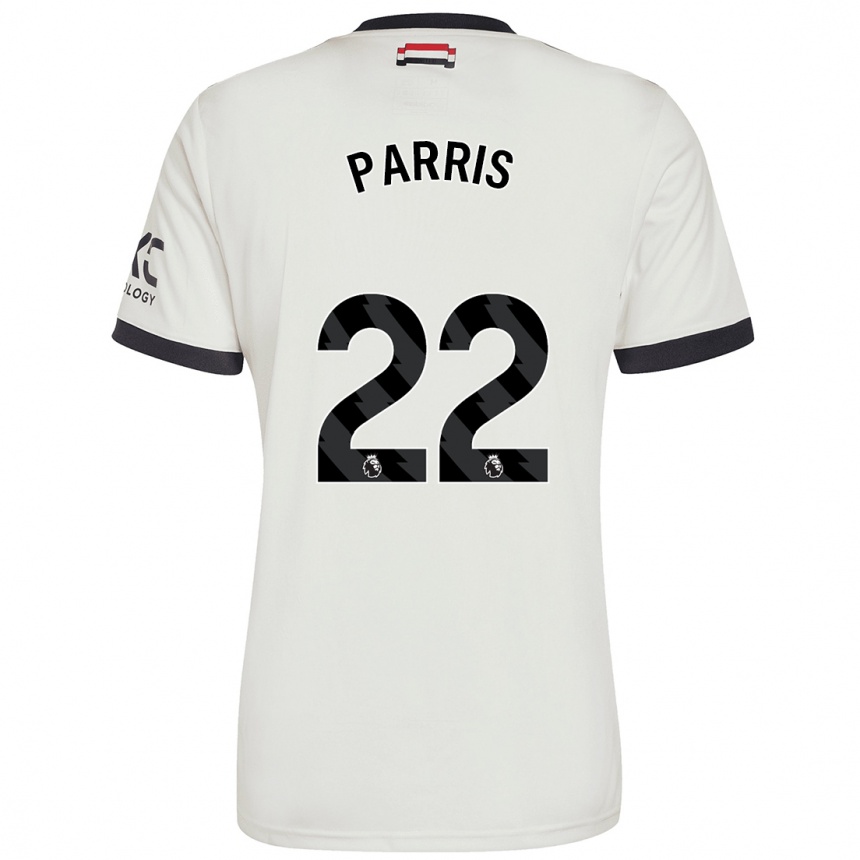 Kids Football Nikita Parris #22 Off White Third Jersey 2024/25 T-Shirt Uk