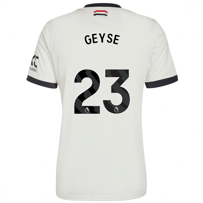 Kids Football Geyse #23 Off White Third Jersey 2024/25 T-Shirt Uk