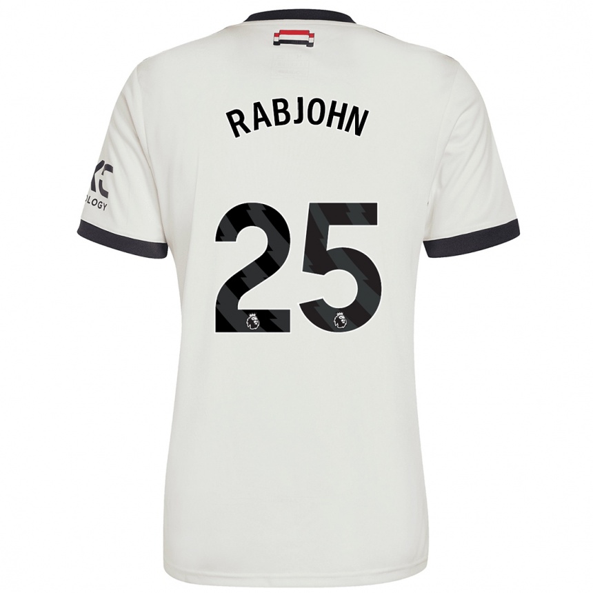 Kids Football Evie Rabjohn #25 Off White Third Jersey 2024/25 T-Shirt Uk