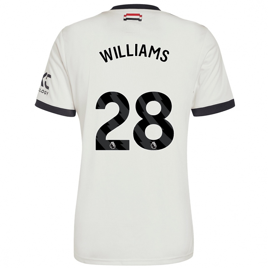 Kids Football Rachel Williams #28 Off White Third Jersey 2024/25 T-Shirt Uk