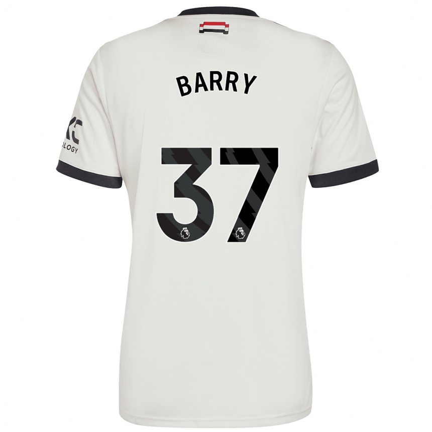 Kids Football Keira Barry #37 Off White Third Jersey 2024/25 T-Shirt Uk