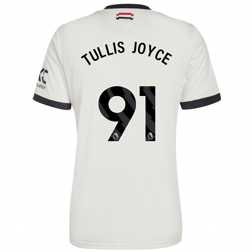 Kids Football Phallon Tullis-Joyce #91 Off White Third Jersey 2024/25 T-Shirt Uk