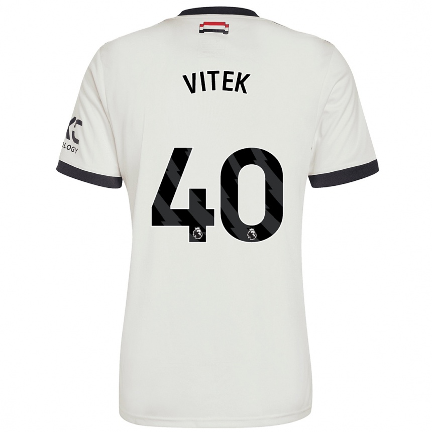 Kids Football Radek Vitek #40 Off White Third Jersey 2024/25 T-Shirt Uk