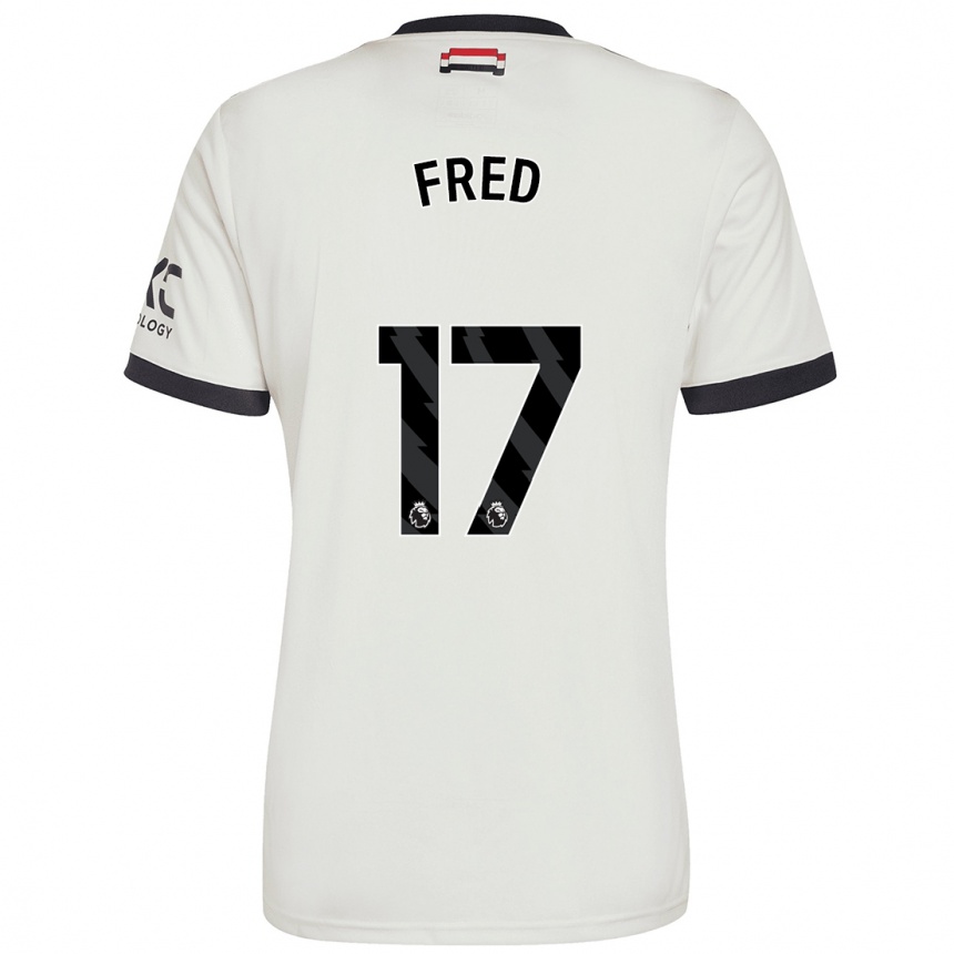 Kids Football Fred #17 Off White Third Jersey 2024/25 T-Shirt Uk