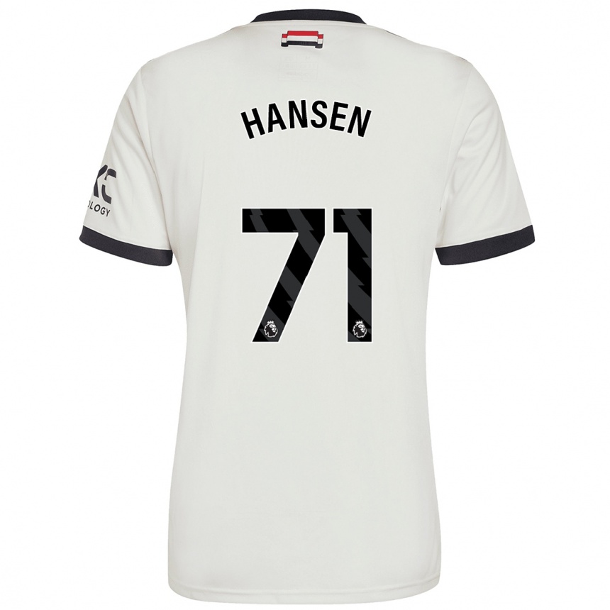 Kids Football Isak Hansen-Aaroen #71 Off White Third Jersey 2024/25 T-Shirt Uk