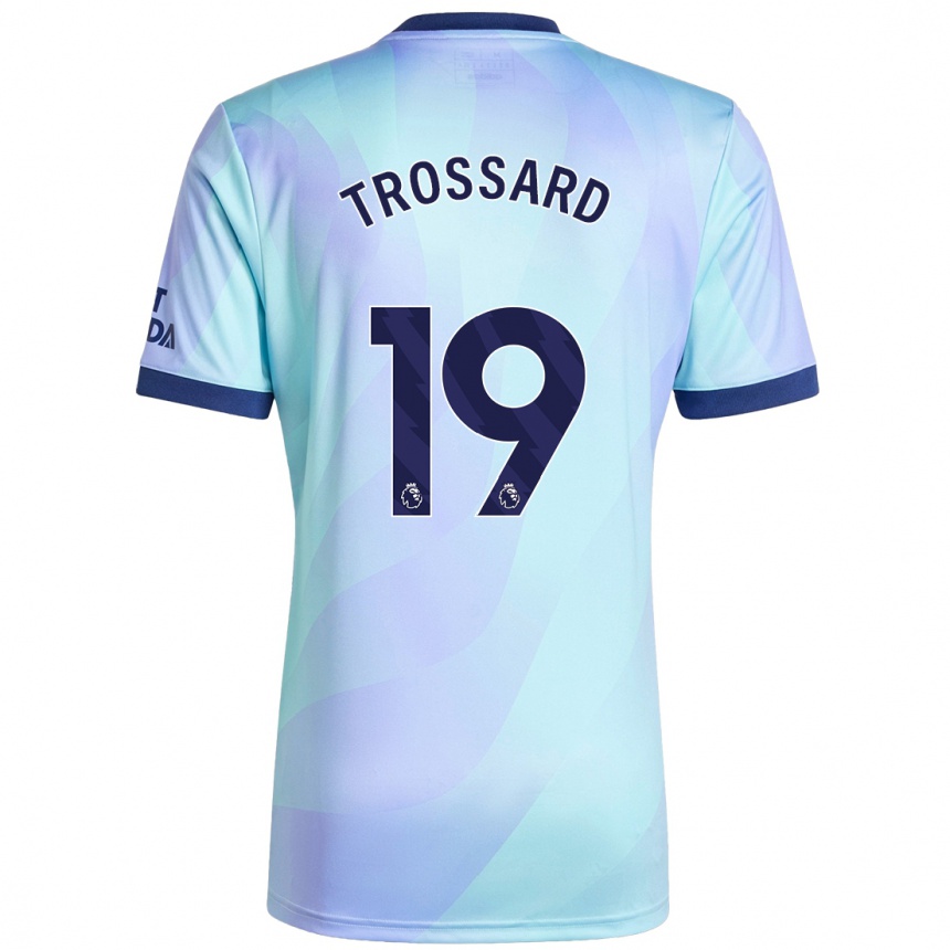 Kids Football Leandro Trossard #19 Aqua Third Jersey 2024/25 T-Shirt Uk