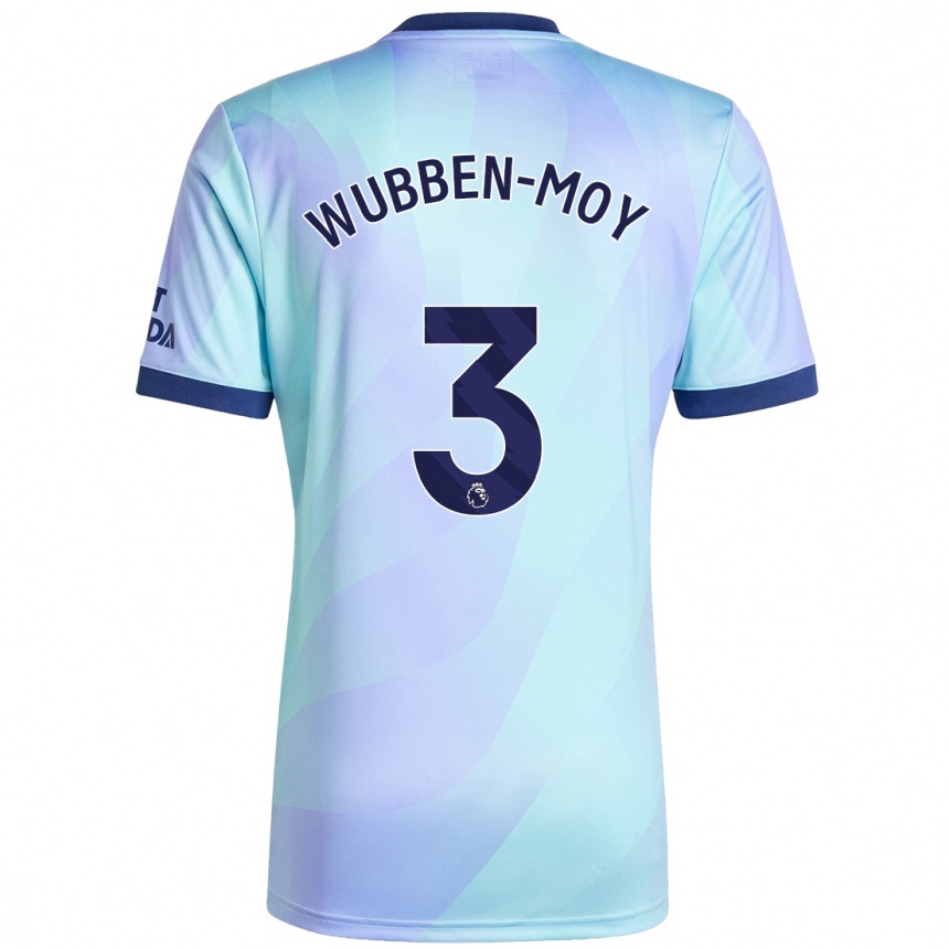 Kids Football Lotte Wubben-Moy #3 Aqua Third Jersey 2024/25 T-Shirt Uk