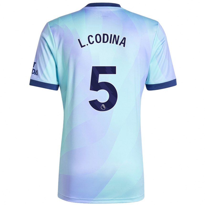 Kids Football Laia Codina #5 Aqua Third Jersey 2024/25 T-Shirt Uk