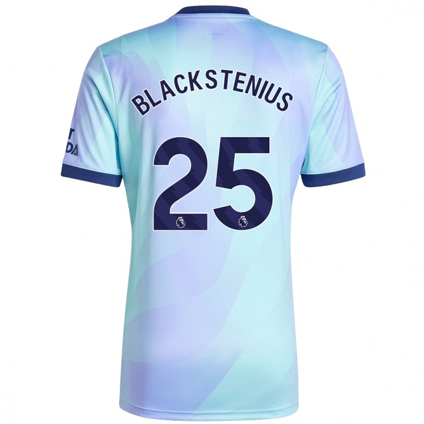 Kids Football Stina Blackstenius #25 Aqua Third Jersey 2024/25 T-Shirt Uk