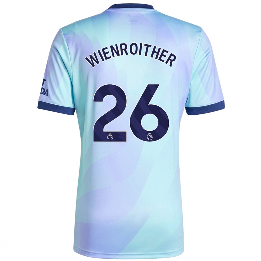 Kids Football Laura Wienroither #26 Aqua Third Jersey 2024/25 T-Shirt Uk