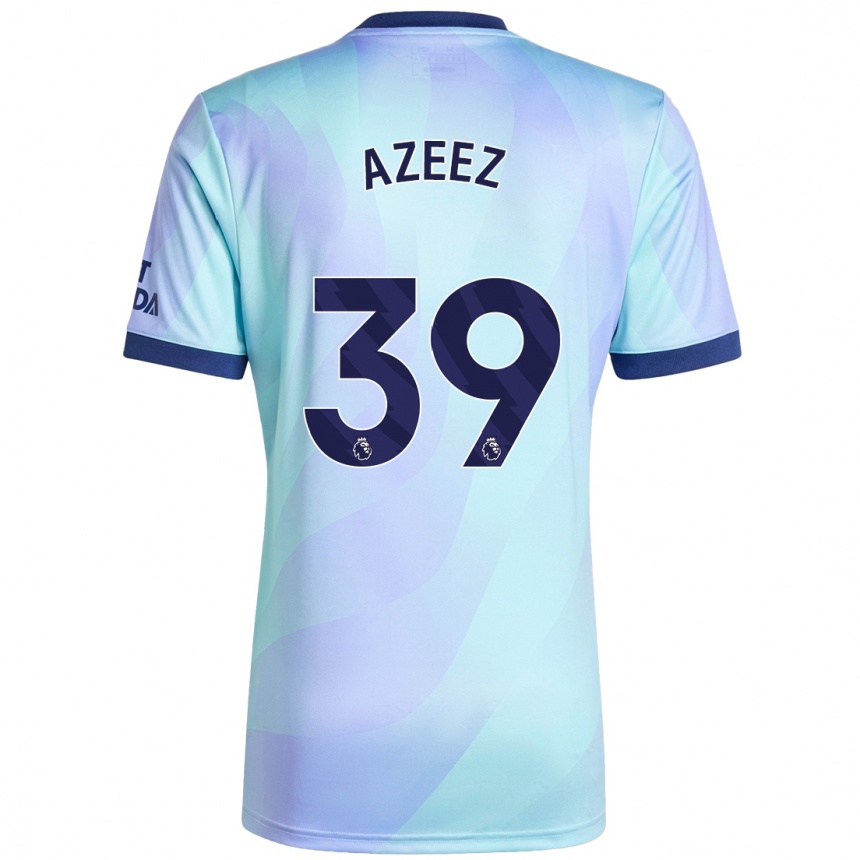 Kids Football Miguel Azeez #39 Aqua Third Jersey 2024/25 T-Shirt Uk