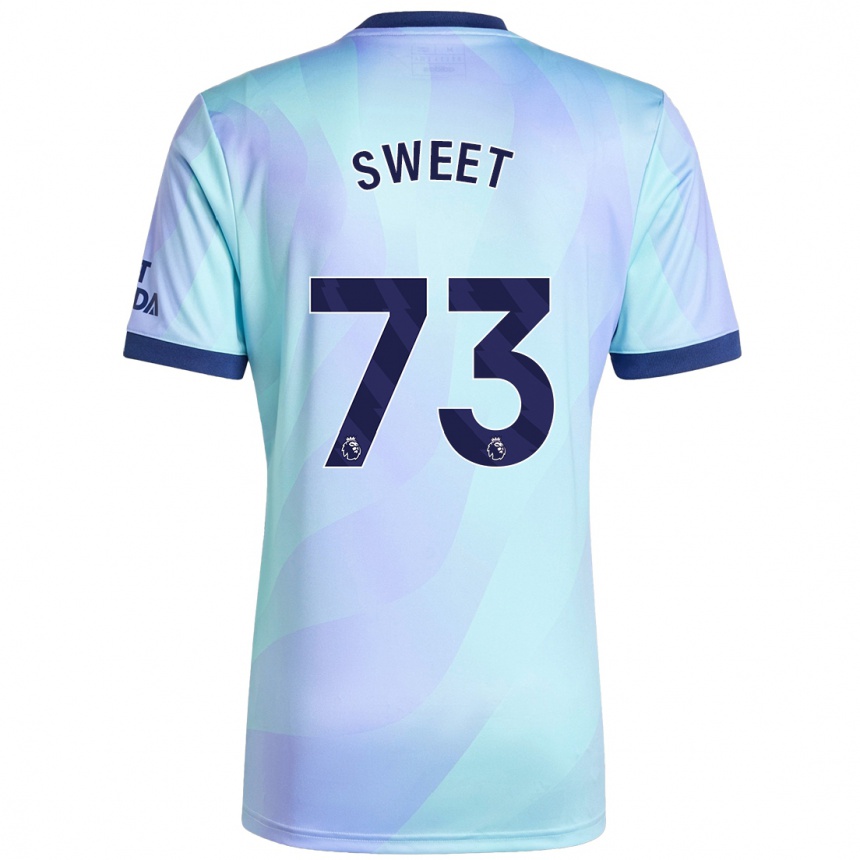 Kids Football James Sweet #73 Aqua Third Jersey 2024/25 T-Shirt Uk