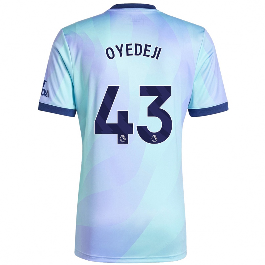 Kids Football Nathan Butler Oyedeji #43 Aqua Third Jersey 2024/25 T-Shirt Uk