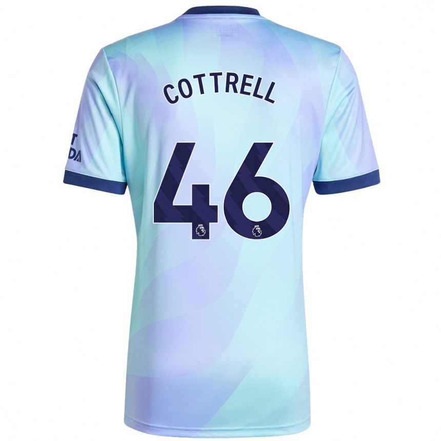 Kids Football Ben Cottrell #46 Aqua Third Jersey 2024/25 T-Shirt Uk