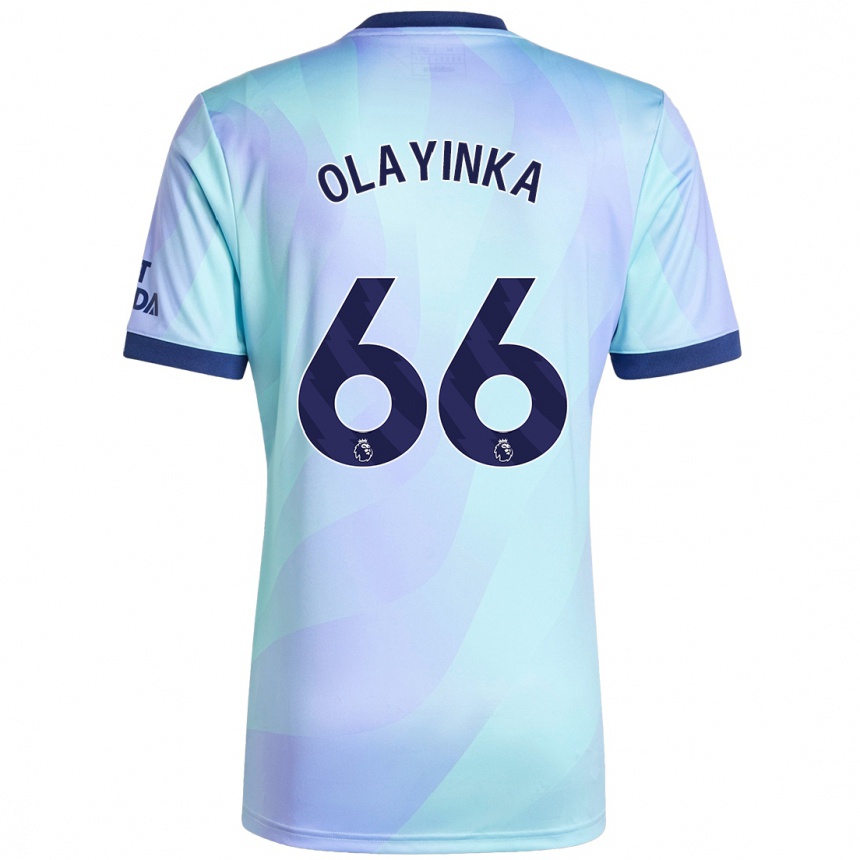 Kids Football James Olayinka #66 Aqua Third Jersey 2024/25 T-Shirt Uk