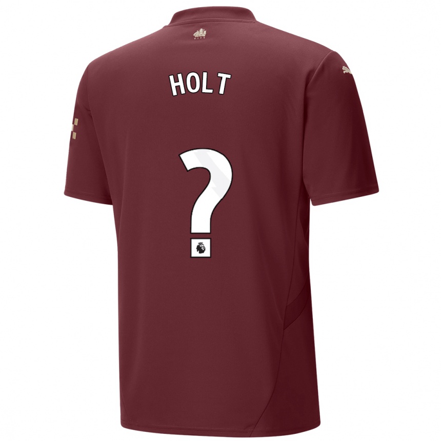 Kids Football Charlie Holt #0 Maroon Third Jersey 2024/25 T-Shirt Uk