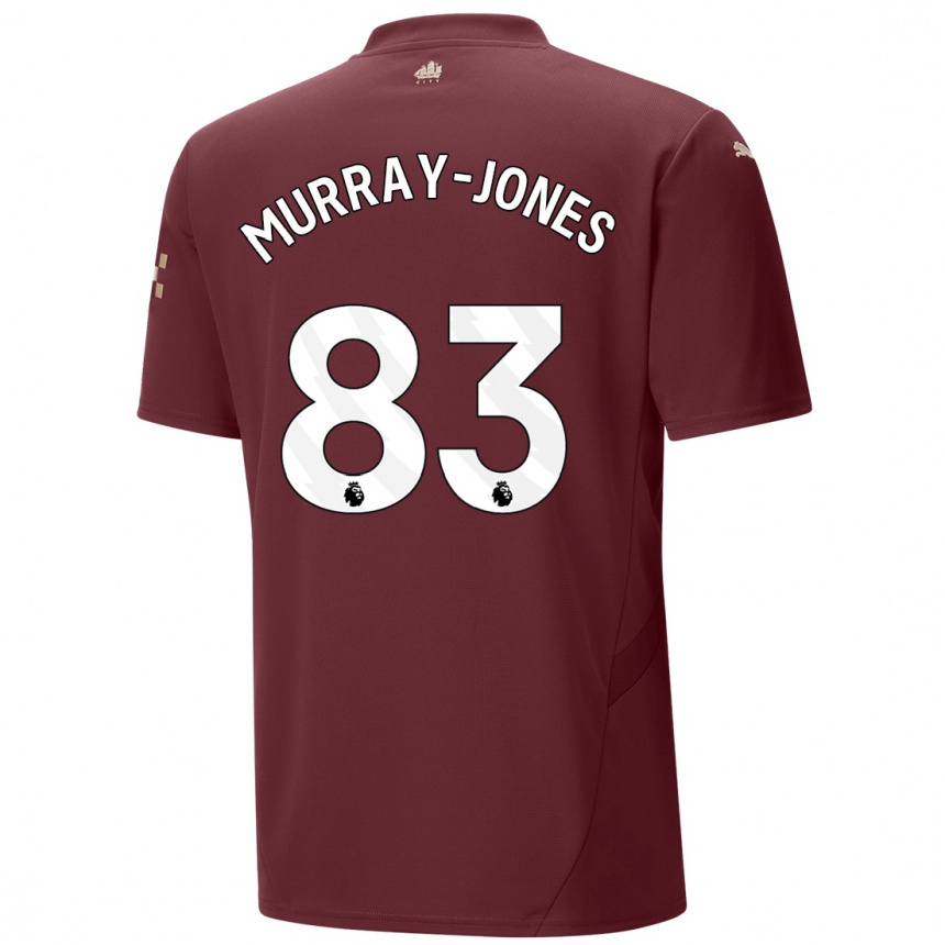 Kids Football George Murray-Jones #83 Maroon Third Jersey 2024/25 T-Shirt Uk