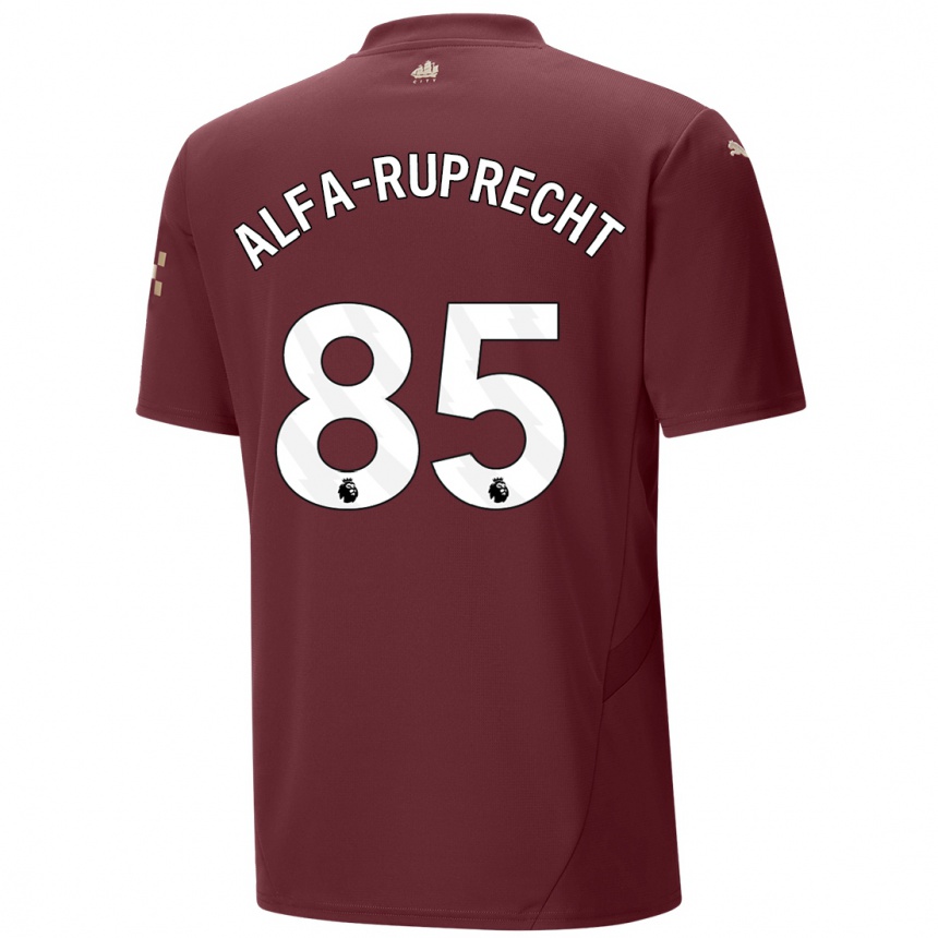 Kids Football Farid Alfa-Ruprecht #85 Maroon Third Jersey 2024/25 T-Shirt Uk