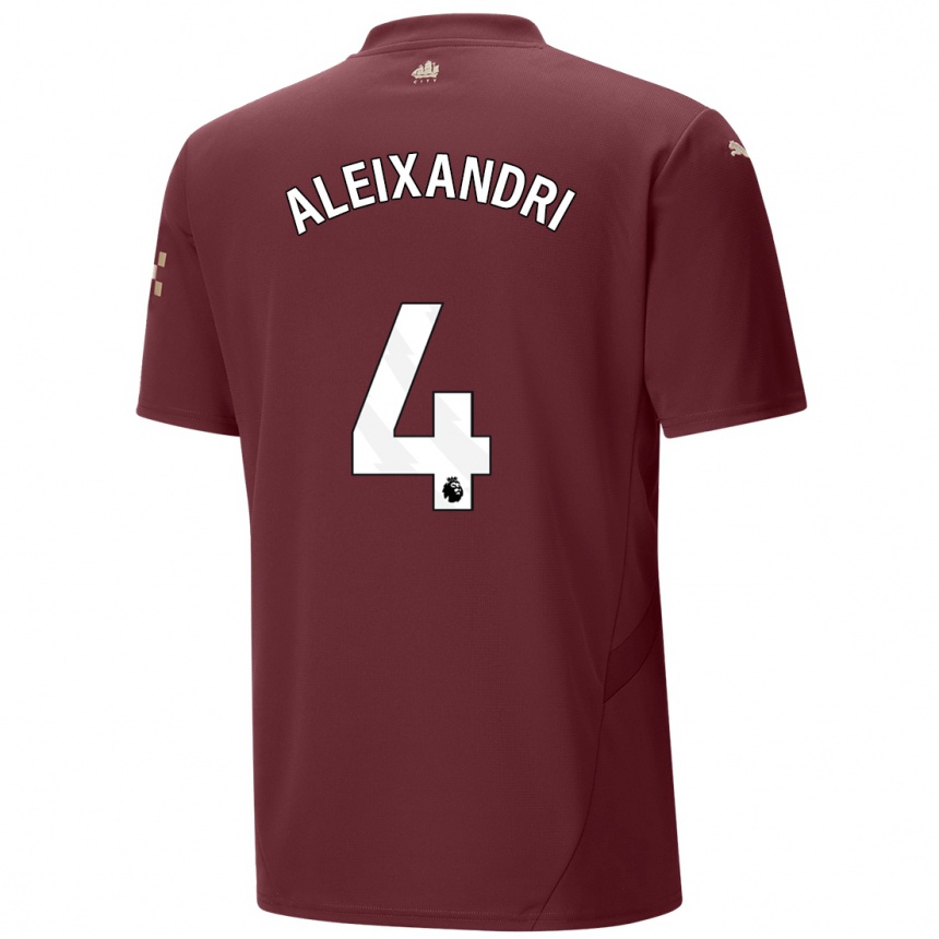 Kids Football Laia Aleixandri #4 Maroon Third Jersey 2024/25 T-Shirt Uk