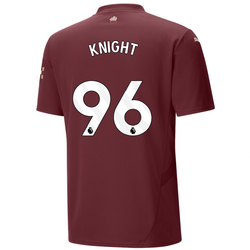 Kids Football Ben Knight #96 Maroon Third Jersey 2024/25 T-Shirt Uk