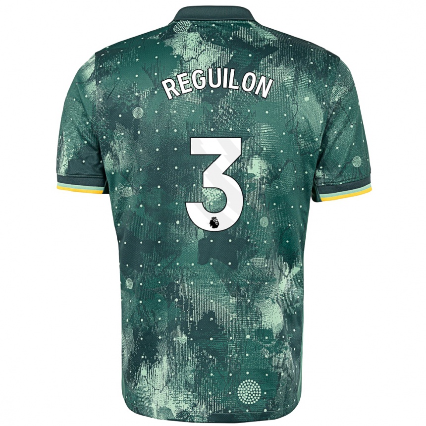 Kids Football Sergio Reguilon #3 Mint Green Third Jersey 2024/25 T-Shirt Uk