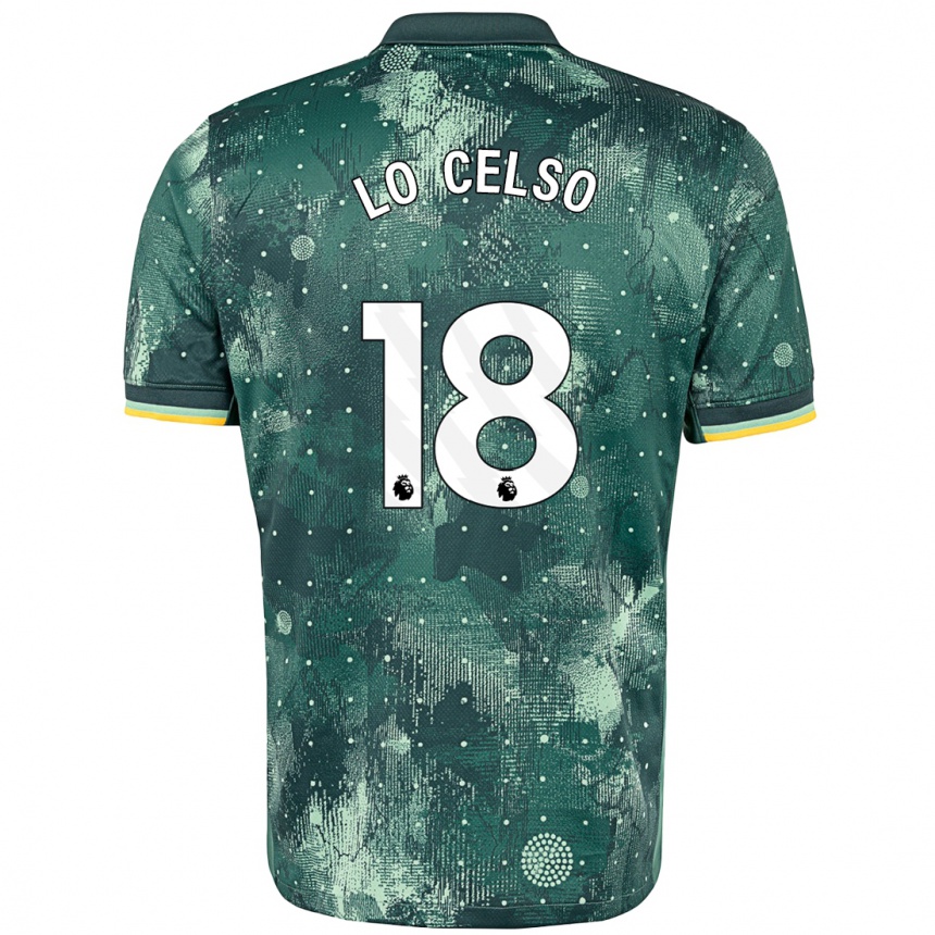 Kids Football Giovani Lo Celso #20 Mint Green Third Jersey 2024/25 T-Shirt Uk