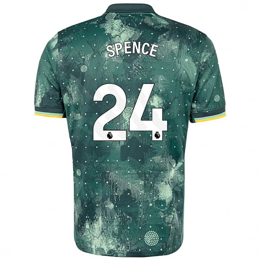 Kids Football Djed Spence #24 Mint Green Third Jersey 2024/25 T-Shirt Uk