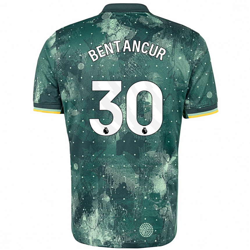 Kids Football Rodrigo Bentancur #30 Mint Green Third Jersey 2024/25 T-Shirt Uk