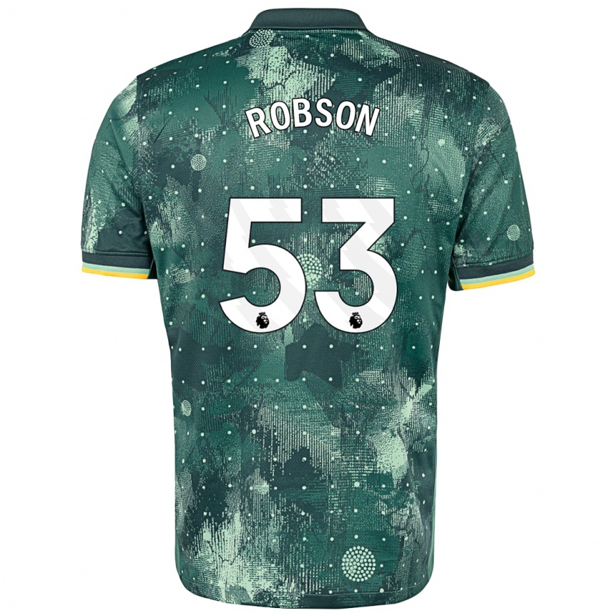 Kids Football Max Robson #53 Mint Green Third Jersey 2024/25 T-Shirt Uk