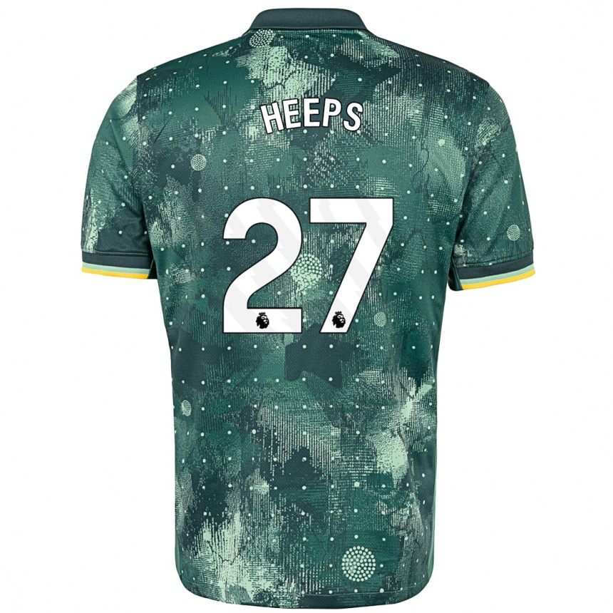 Kids Football Eleanor Heeps #27 Mint Green Third Jersey 2024/25 T-Shirt Uk