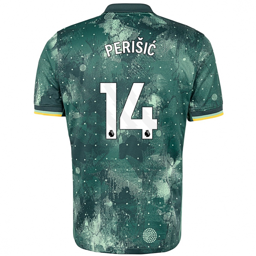 Kids Football Ivan Perisic #14 Mint Green Third Jersey 2024/25 T-Shirt Uk