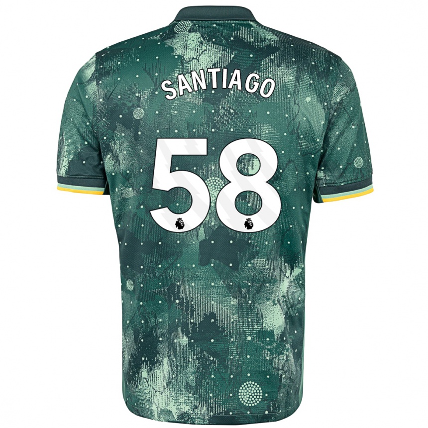 Kids Football Yago Santiago #58 Mint Green Third Jersey 2024/25 T-Shirt Uk