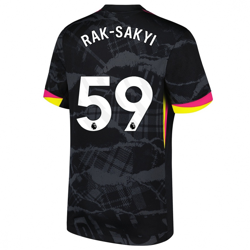 Kids Football Sam Rak-Sakyi #59 Black Pink Third Jersey 2024/25 T-Shirt Uk