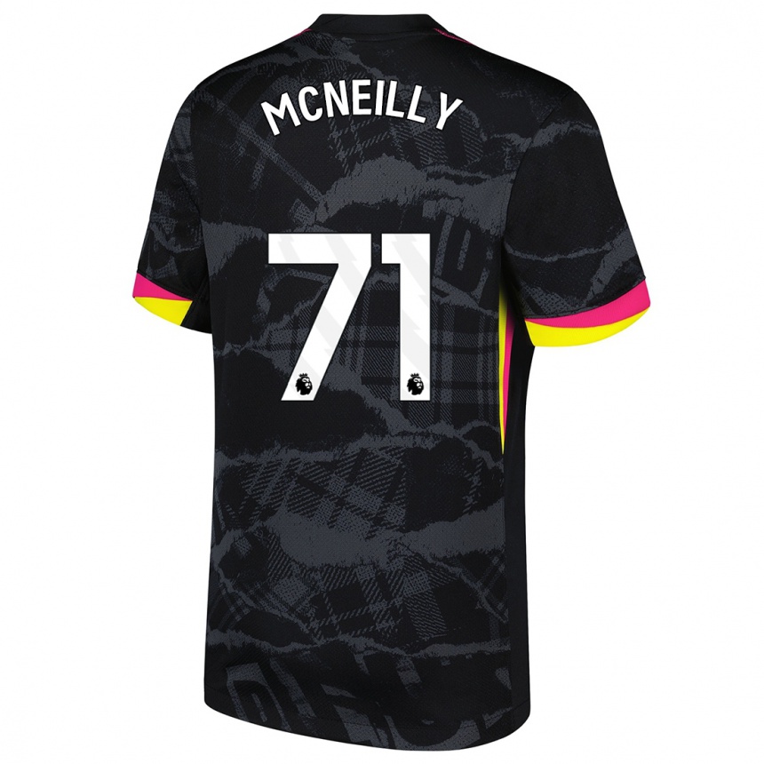 Kids Football Donnell Mcneilly #71 Black Pink Third Jersey 2024/25 T-Shirt Uk