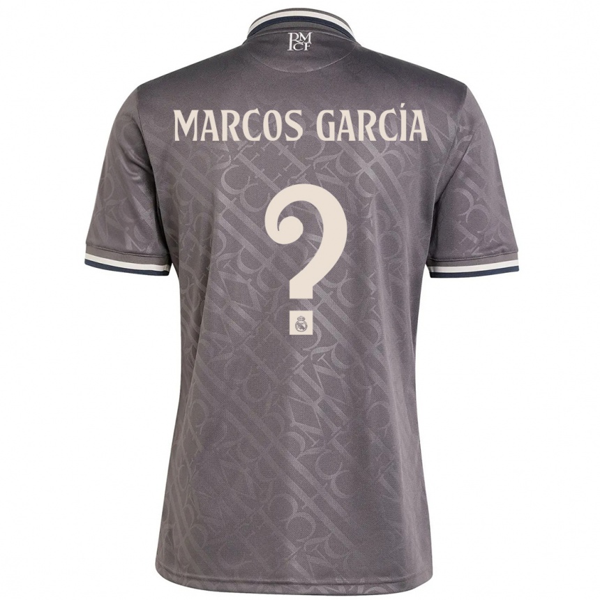 Kids Football Marcos García #0 Charcoal Third Jersey 2024/25 T-Shirt Uk