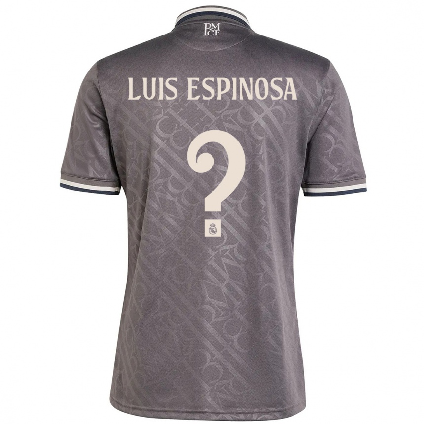 Kids Football José Luis Espinosa #0 Charcoal Third Jersey 2024/25 T-Shirt Uk