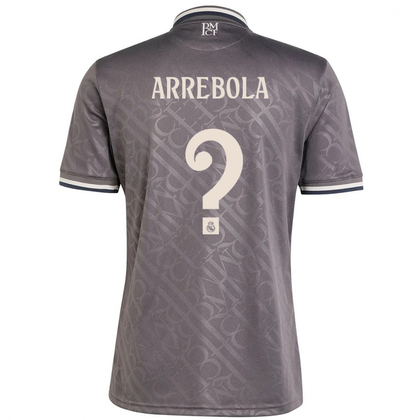 Kids Football Hugo Arrebola #0 Charcoal Third Jersey 2024/25 T-Shirt Uk