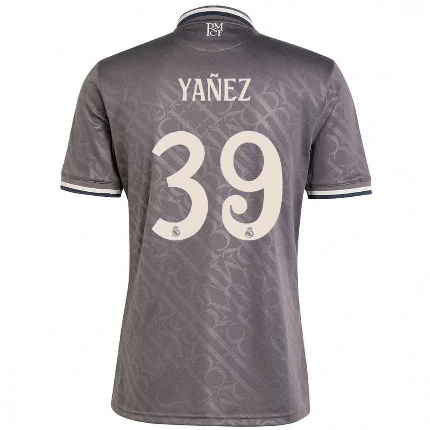 Kids Football Daniel Yañez #39 Charcoal Third Jersey 2024/25 T-Shirt Uk