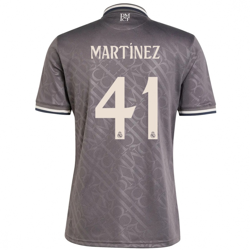 Kids Football Joan Martínez #41 Charcoal Third Jersey 2024/25 T-Shirt Uk