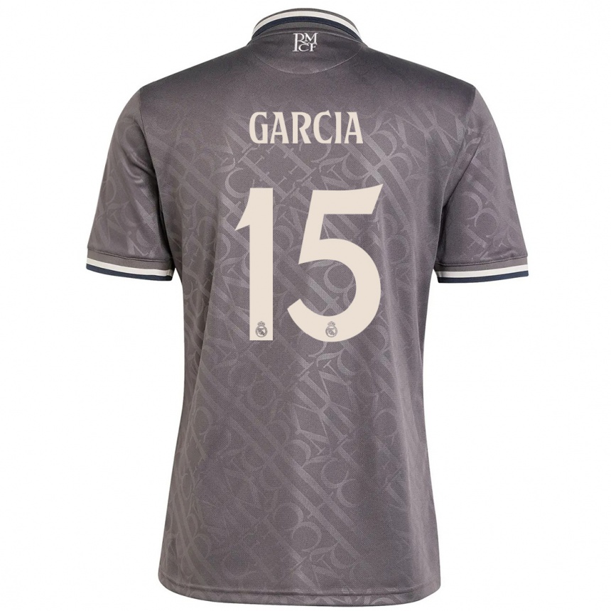 Kids Football Sheila García #15 Charcoal Third Jersey 2024/25 T-Shirt Uk