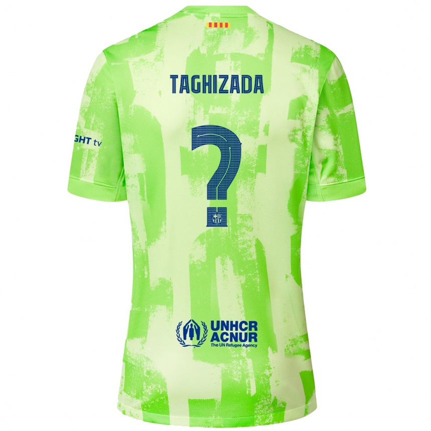 Kids Football Eldar Taghizada #0 Lime Third Jersey 2024/25 T-Shirt Uk