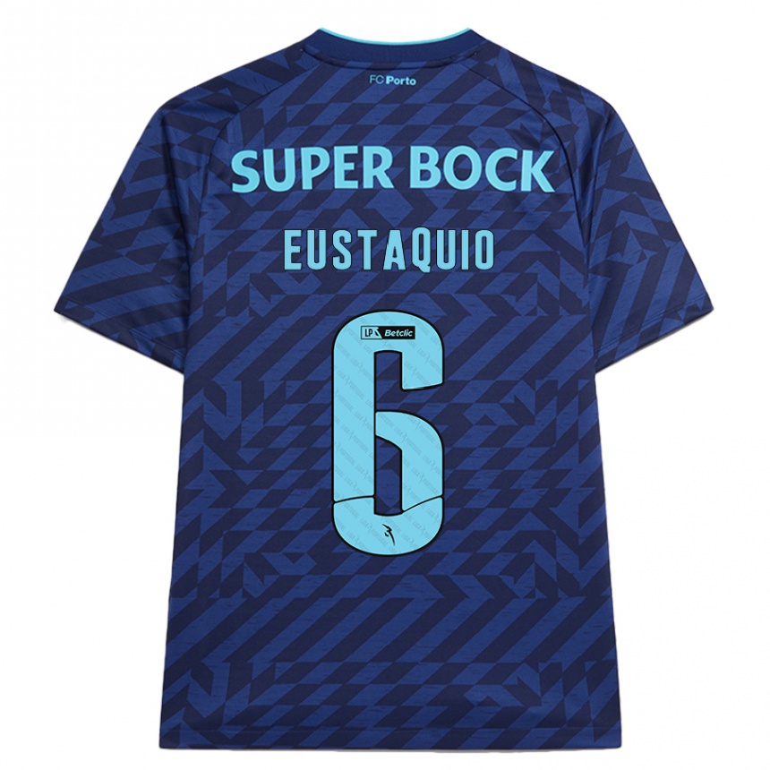 Kids Football Stephen Eustaquio #6 Navy Blue Third Jersey 2024/25 T-Shirt Uk