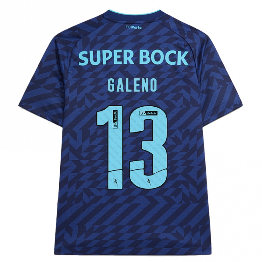 Kids Football Galeno #13 Navy Blue Third Jersey 2024/25 T-Shirt Uk