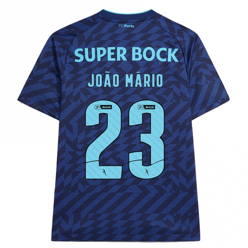 Kids Football João Mário #23 Navy Blue Third Jersey 2024/25 T-Shirt Uk