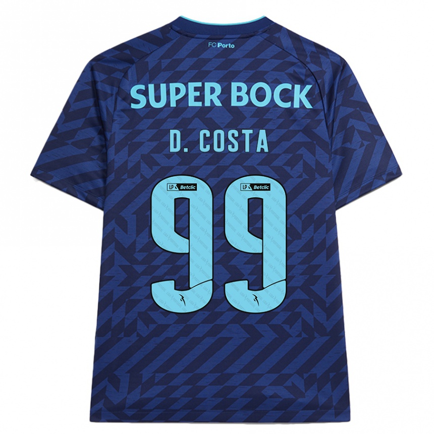 Kids Football Diogo Costa #99 Navy Blue Third Jersey 2024/25 T-Shirt Uk