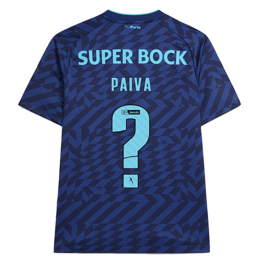 Kids Football Gonçalo Paiva #0 Navy Blue Third Jersey 2024/25 T-Shirt Uk