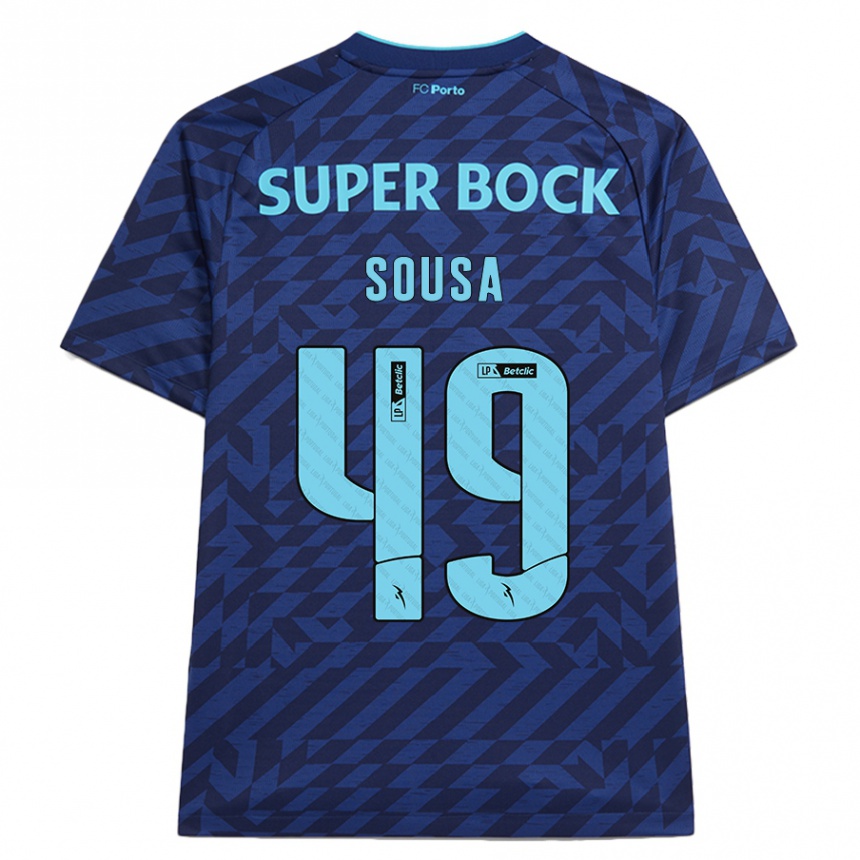 Kids Football Gonçalo Sousa #49 Navy Blue Third Jersey 2024/25 T-Shirt Uk