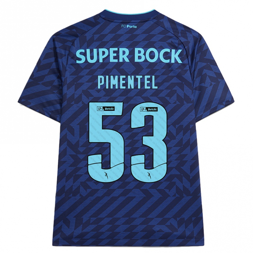 Kids Football Eric Pimentel #53 Navy Blue Third Jersey 2024/25 T-Shirt Uk